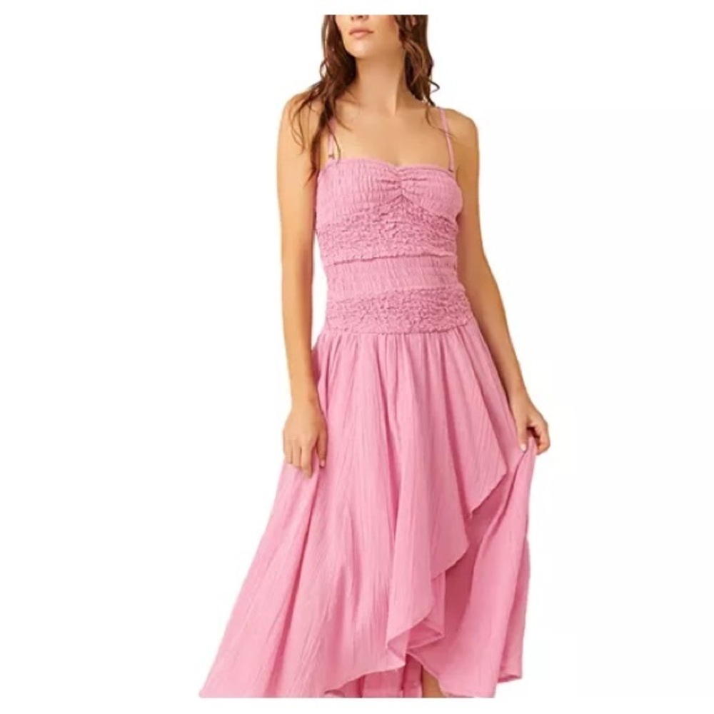 Free People Sparkling Moment Midi Dress in Sugar Magnolia